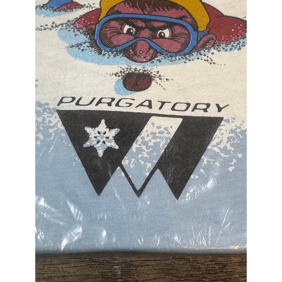 NIB Sealed VTG 1982 Ski The High Country Purgatory Single Stitch T Shirt XL BLUE - Picture 5 of 9